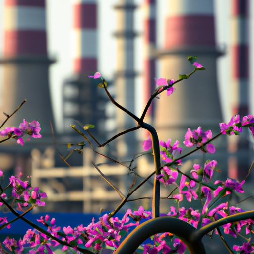 有紫荆花　有关工业　主题表达未来工业美好的前程的画(1张)